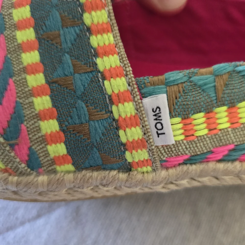 Toms Alpargata Global Jacquard Rope‎ Espadrille Shoes Size 6
